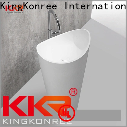 KingKonree pan shape pedestal sink manufacturer for bathroom 1