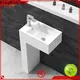 KingKonree gel stand alone bathroom sink design for hotel 1
