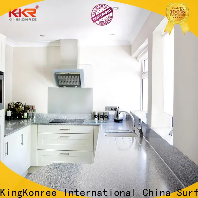 KingKonree kitchen solid surface kitchen worktops high-qualtiy for restaurant 1