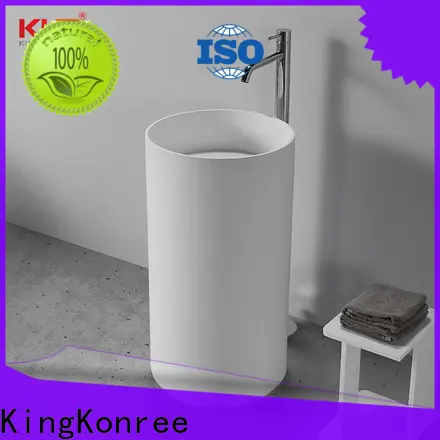 KingKonree rectangle free standing wash basin factory price for motel 1