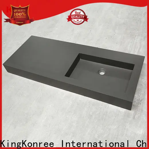 KingKonree dark floating basin cabinet manufacturer for bathroom 1