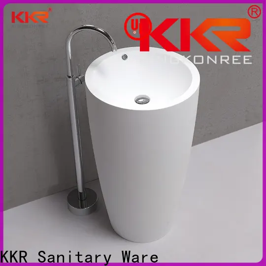 KingKonree thin pedestal wash basin factory price for home 1