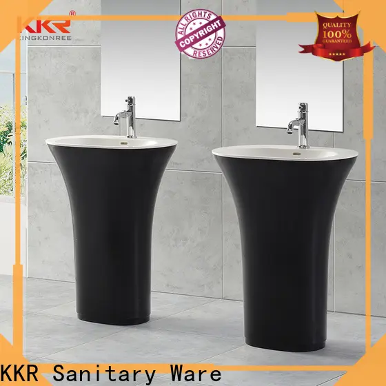 KingKonree black freestanding basin customized for motel 1