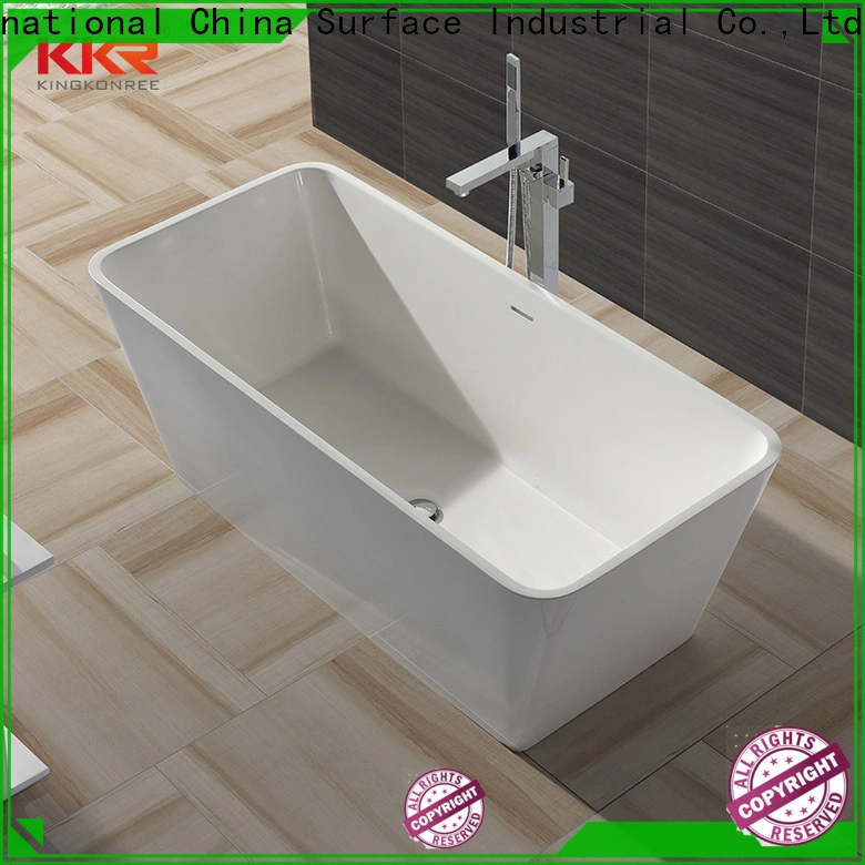 KingKonree marble round freestanding bathtub ODM for bathroom 1