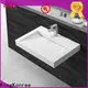 KingKonree solid wall hung bathroom basin sink for hotel 1