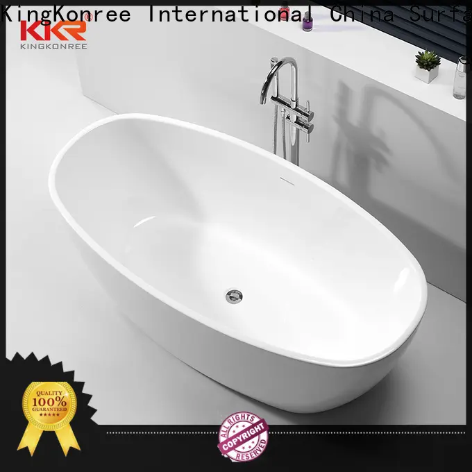 KingKonree black rectangular freestanding bathtub free design for shower room 1