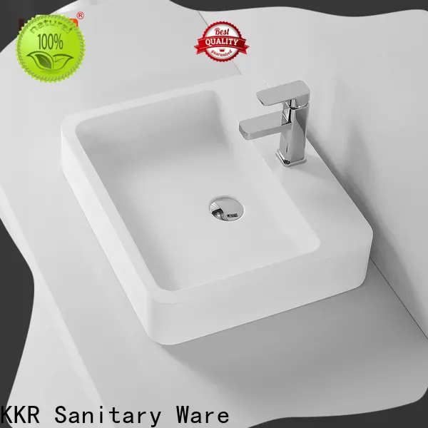 resin square countertop basin kkr1583 top-brand for shower room 1