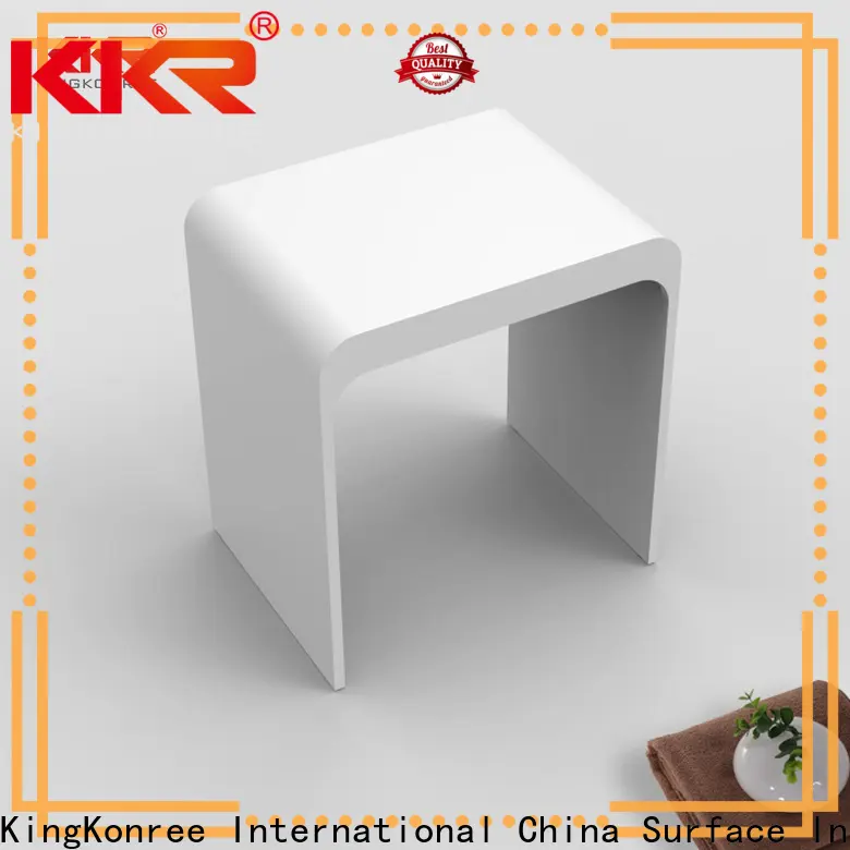 KingKonree white adjustable shower stool supplier for hotel 1