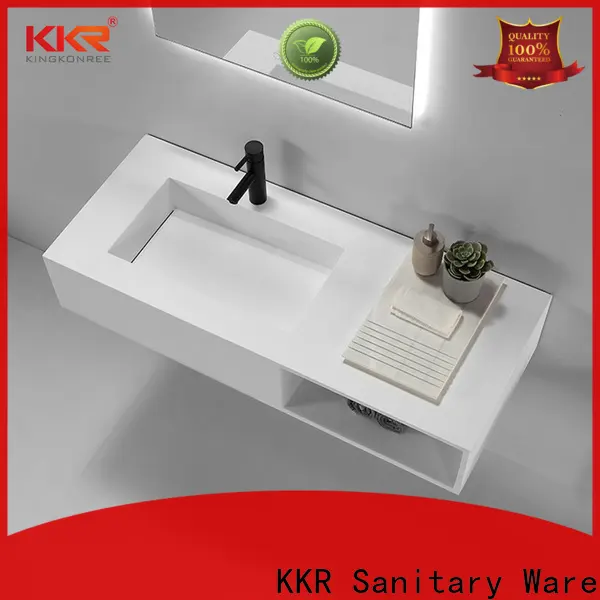 KingKonree marke concrete wall mount sink manufacturer for bathroom 1