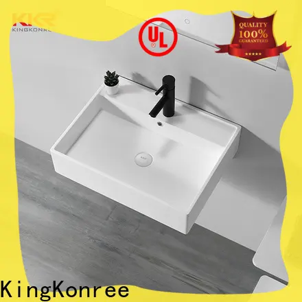 KingKonree acrylic wall hung basin 600mm customized for bathroom 1