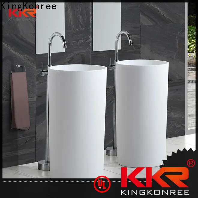 KingKonree solid freestanding basin factory price for bathroom 1