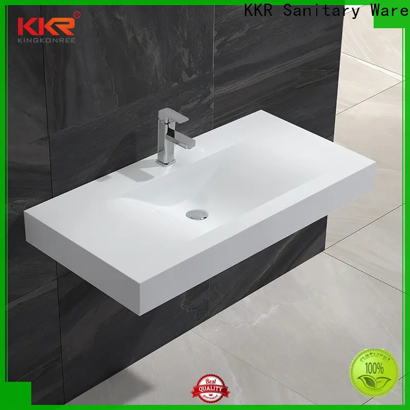 square wall hung basin 600mm supplier for toilet 1