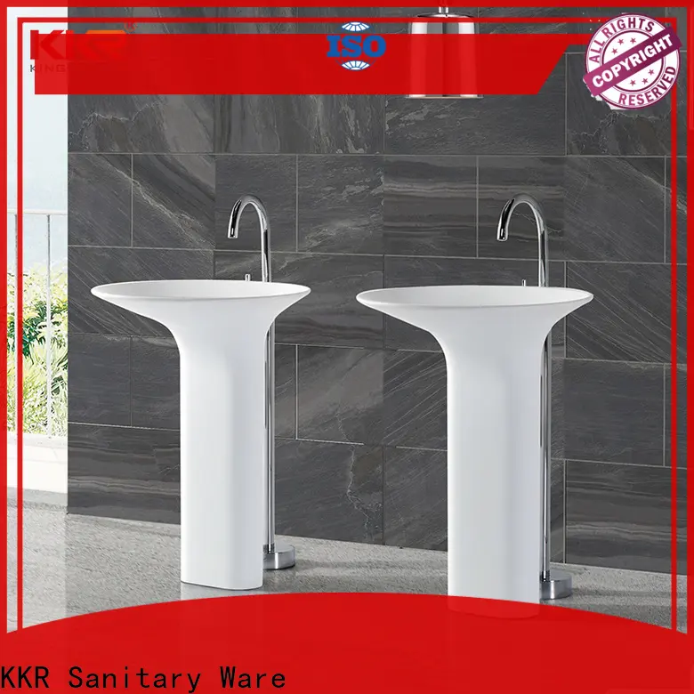 KingKonree resin pedestal wash basin manufacturer for hotel 1
