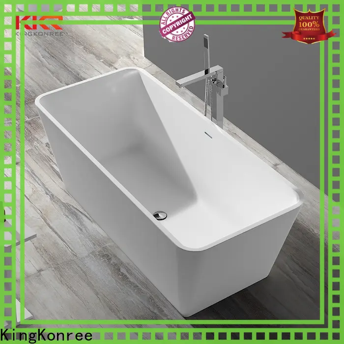 KingKonree white rectangular freestanding bathtub ODM for shower room 1