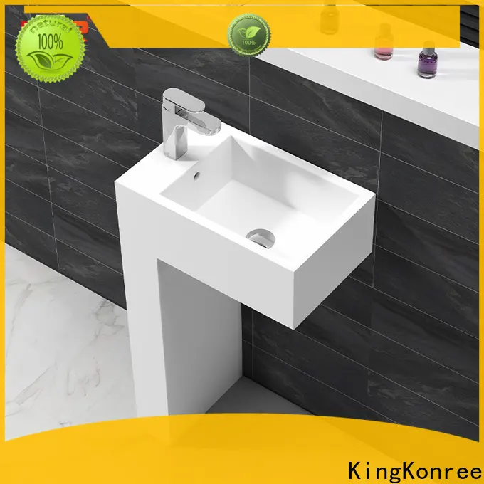KingKonree artificial freestanding basin factory price for hotel 1