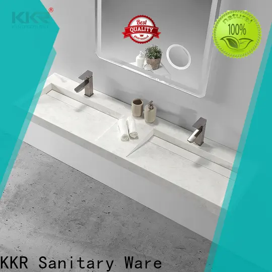 KingKonree rectangle wall hung concrete basin manufacturer for bathroom 1