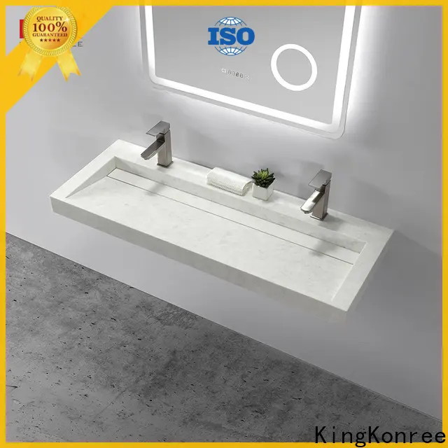 KingKonree acrylic small wall hung basin sink for toilet 1