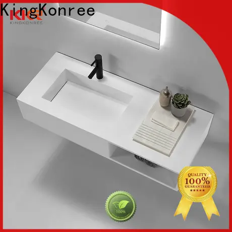 KingKonree 6mm modern wall hung sink customized for bathroom 1