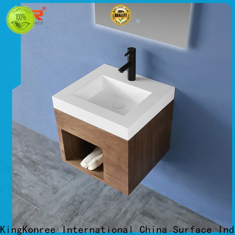 KingKonree elegant bath vanity cabinets customized for motel 1