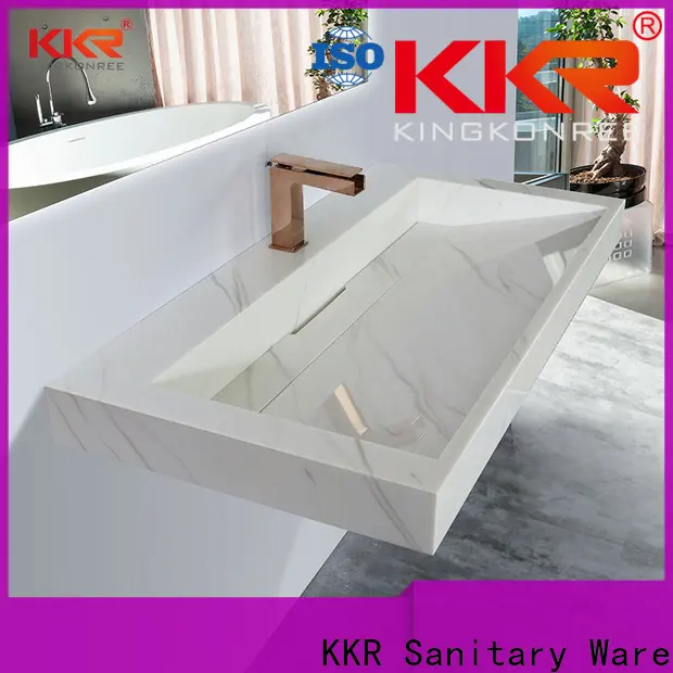 KingKonree wall hung concrete basin manufacturer for bathroom 1