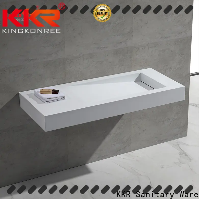 KingKonree modern wall mounted pedestal sink manufacturer for bathroom 1