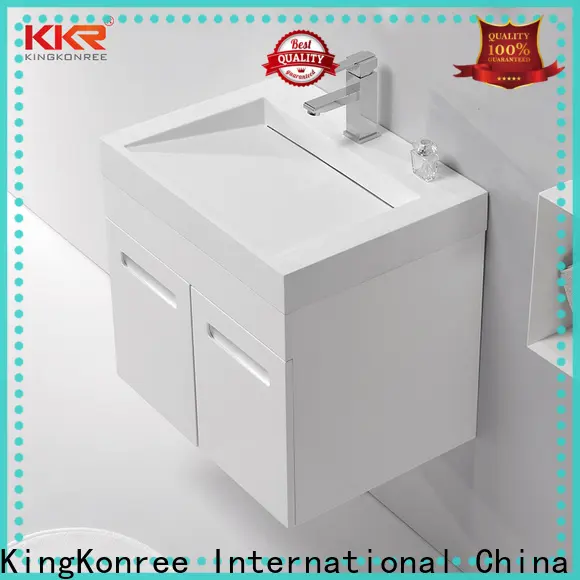 KingKonree marble bathroom washbasin cabinet sinks for motel 1