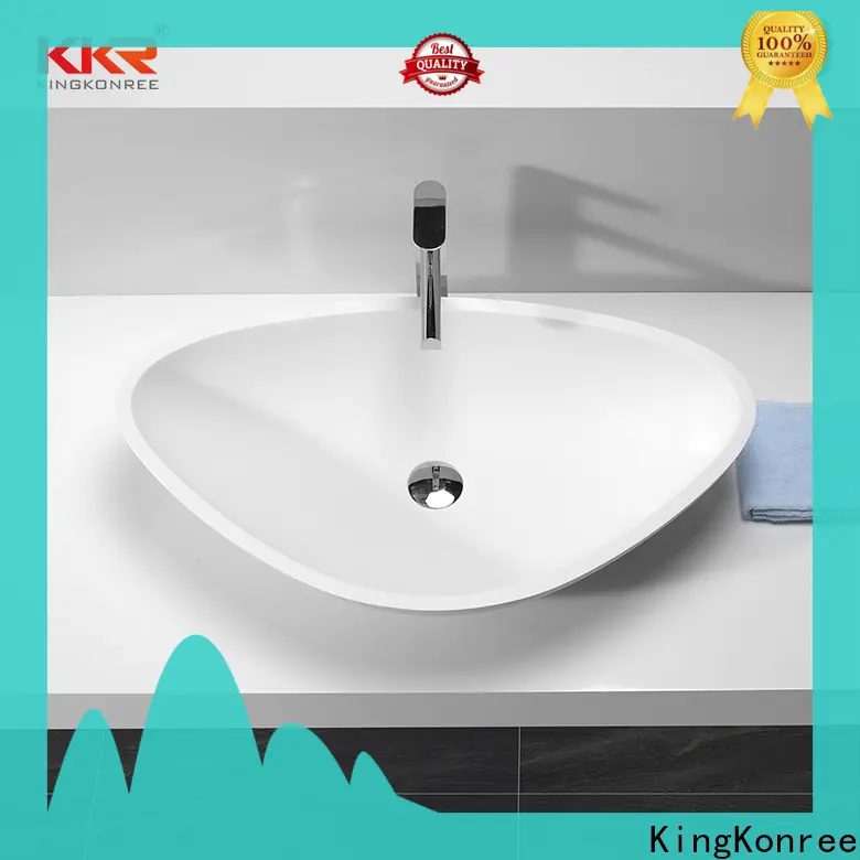 KingKonree white above counter vanity basin supplier for restaurant1 1