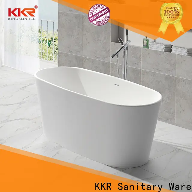 KingKonree durable artificial stone bathtub free design for shower room1 1