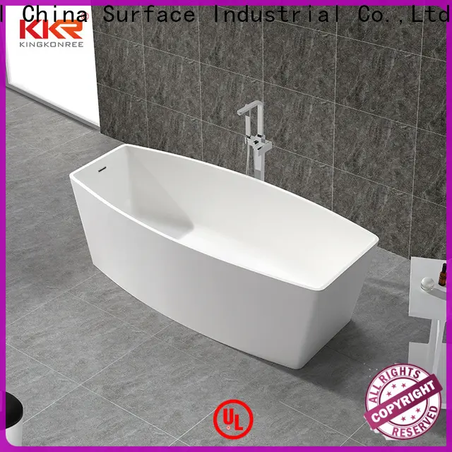 KingKonree artificial stone bathtub at discount for shower room 1