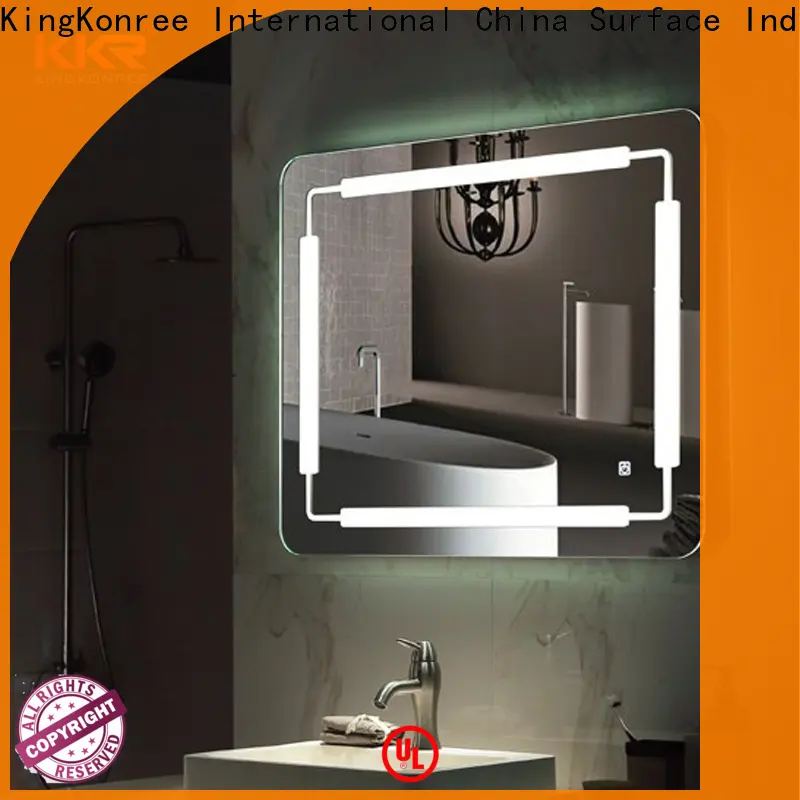 KingKonree corner cool bathroom mirrors manufacturer for hotel 1
