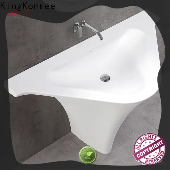 KingKonree shelf pedestal sink manufacturer for hotel 1