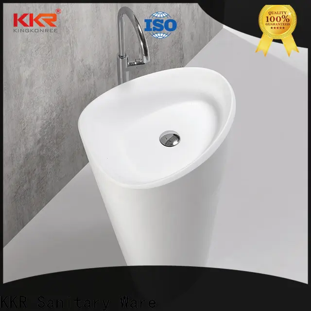 KingKonree pan shape freestanding basin customized for motel 1