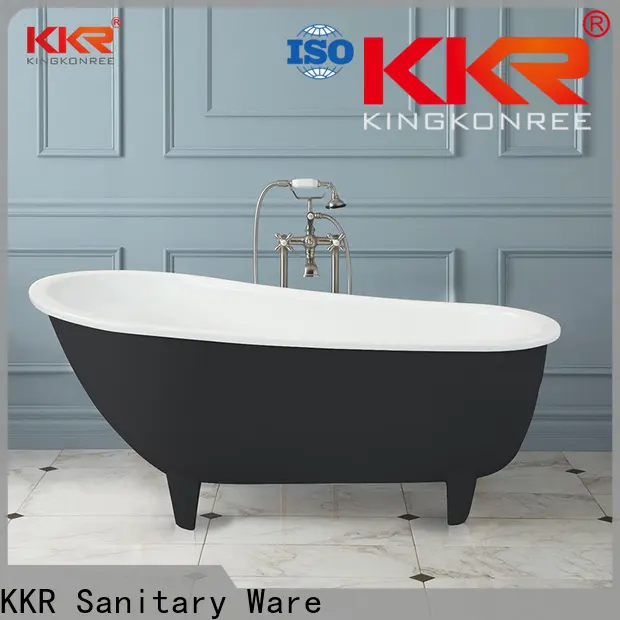 overflow solid surface freestanding tub custom for hotel 1