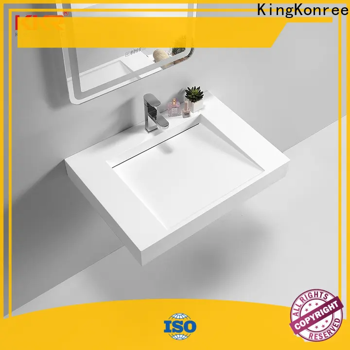 KingKonree new arrival narrow wall mount sink customized for hotel 1
