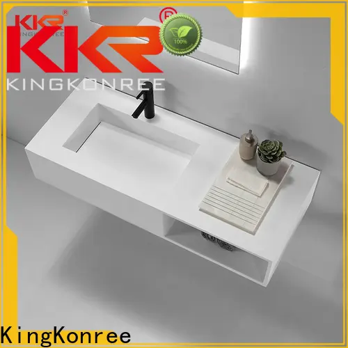 KingKonree rectangular wall mount sink customized for hotel 1