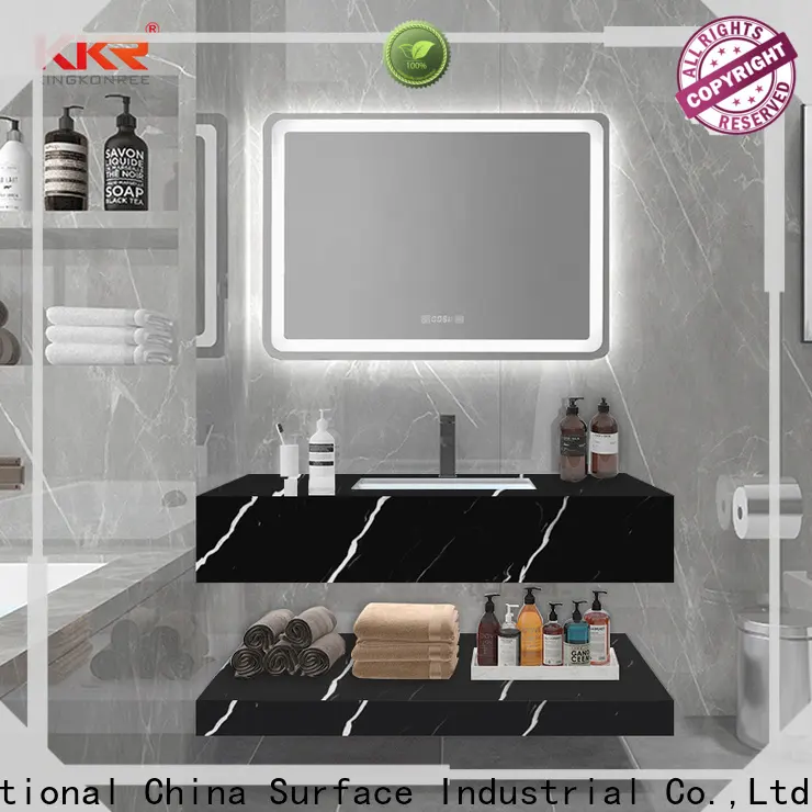 KingKonree stone resin wall hung basin manufacturer for hotel 1
