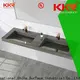 concrete black wall hung basin design for hotel 1
