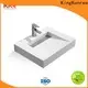 KingKonree solid stone resin wall hung basin design for home 1