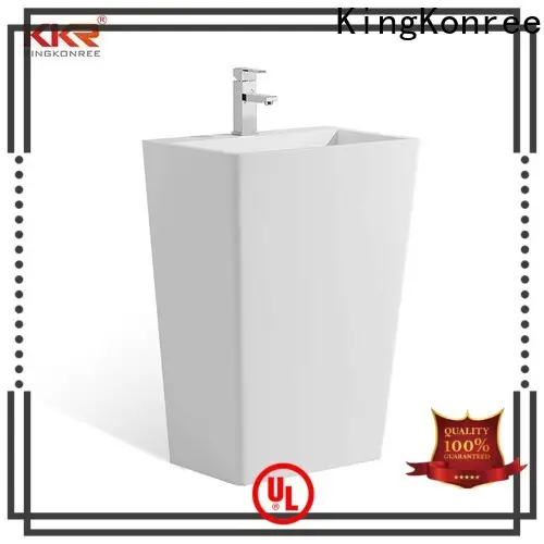 KingKonree solid freestanding pedestal sink manufacturer for bathroom 1