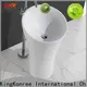 pan shape pedestal sink customized for hotel 1