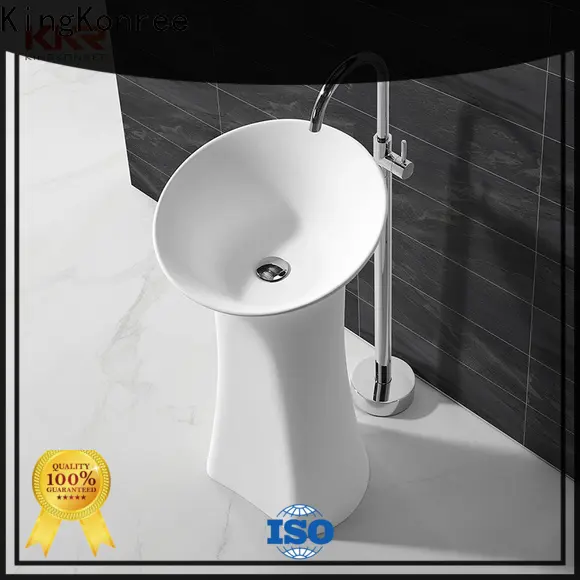 KingKonree standard freestanding bathroom basin customized for motel 1