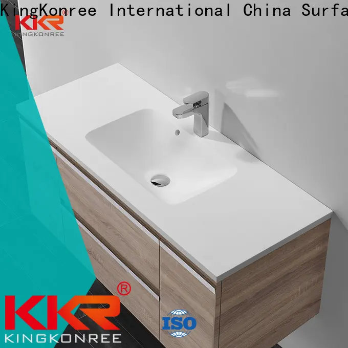 KingKonree table top basin with cabinet design for hotel 1