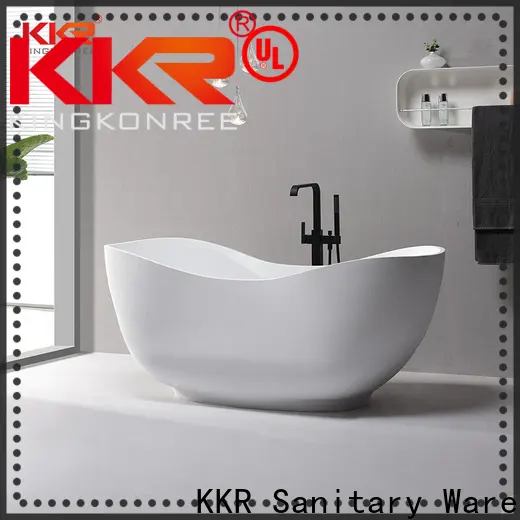 KingKonree matt resin stone bathtub at discount for hotel 1