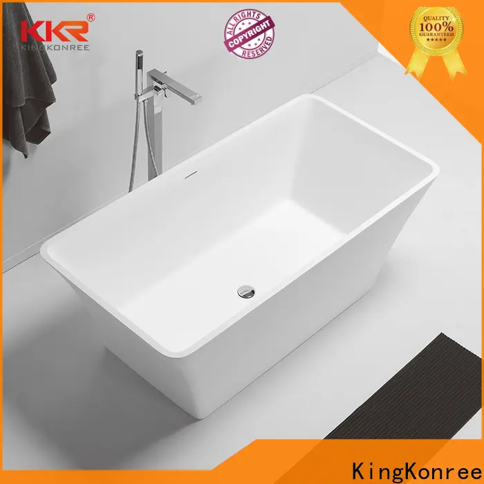 KingKonree white round bathtub free design for shower room 1