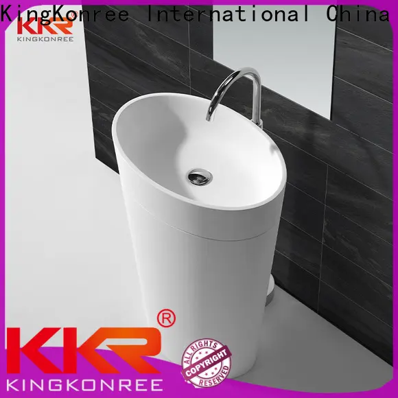 KingKonree freestanding bathroom basin customized for motel 1