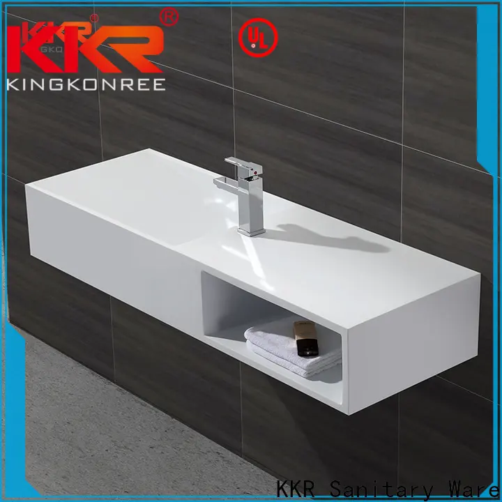 KingKonree professional stone wall hung basin supplier for bathroom 1