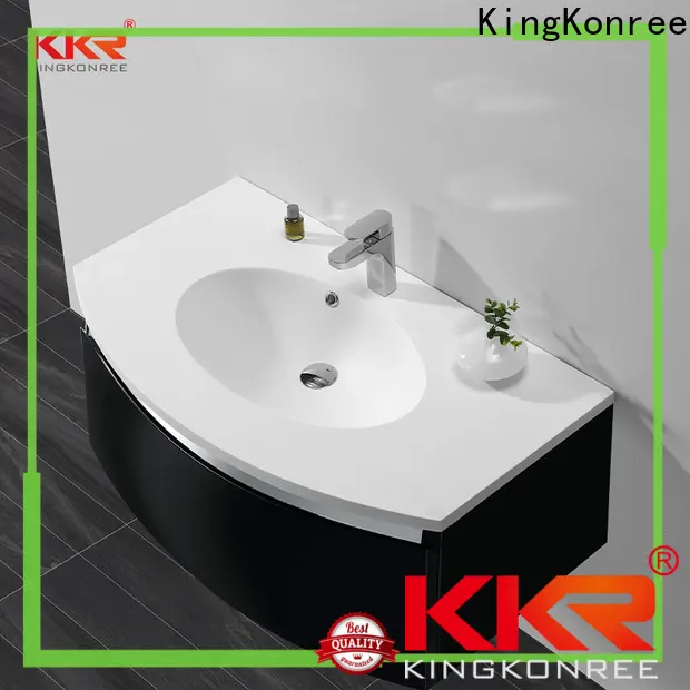 KingKonree finish white countertop basin manufacturer for hotel 1