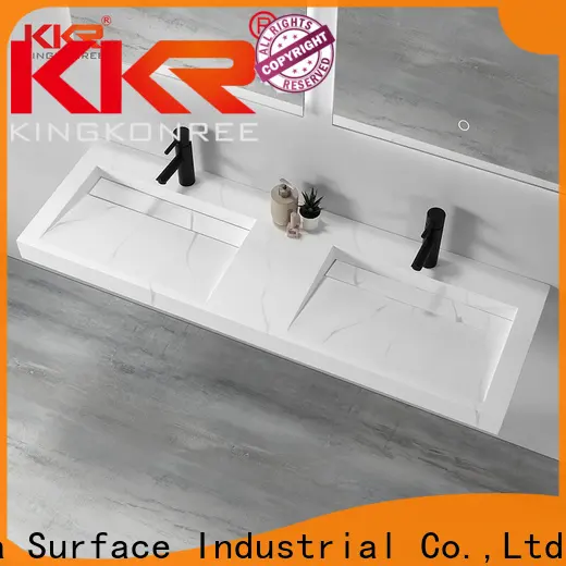 KingKonree texture wall hung small cloakroom basin manufacturer for bathroom 1