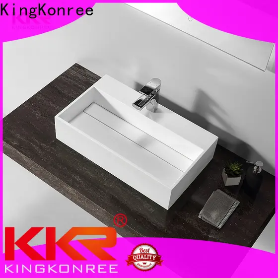 KingKonree durable top mount bathroom sink cheap sample for room 1