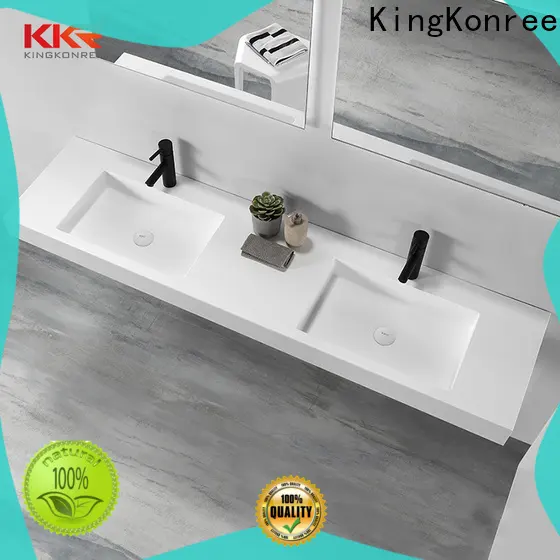 KingKonree moden rectangular wall hung basin supplier for bathroom 1